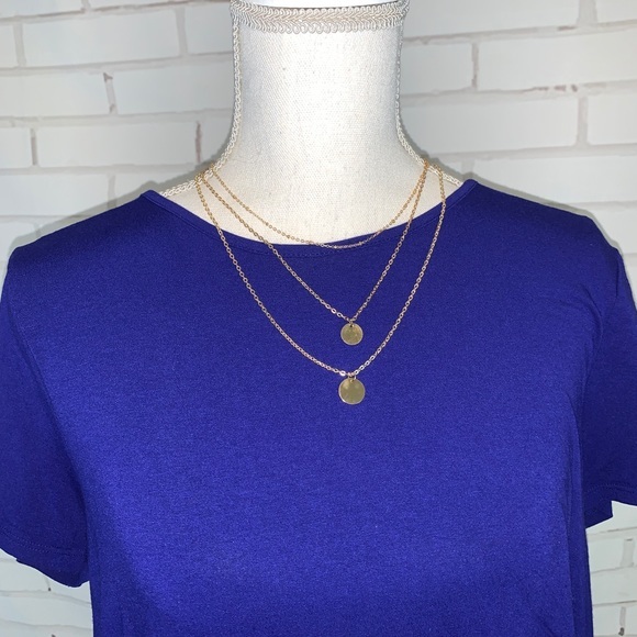 Jewelry - 3-tier gold-plated necklace